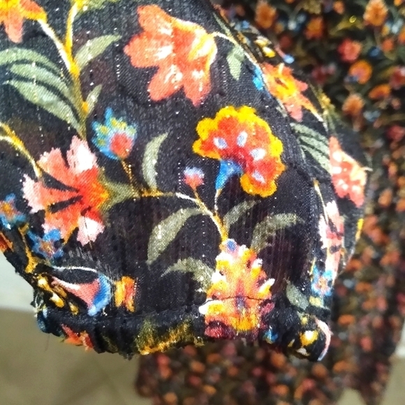 Loft Floral Long Sleeved Tiered Keyhole Back Ruffle Dress - Picture 6 of 10